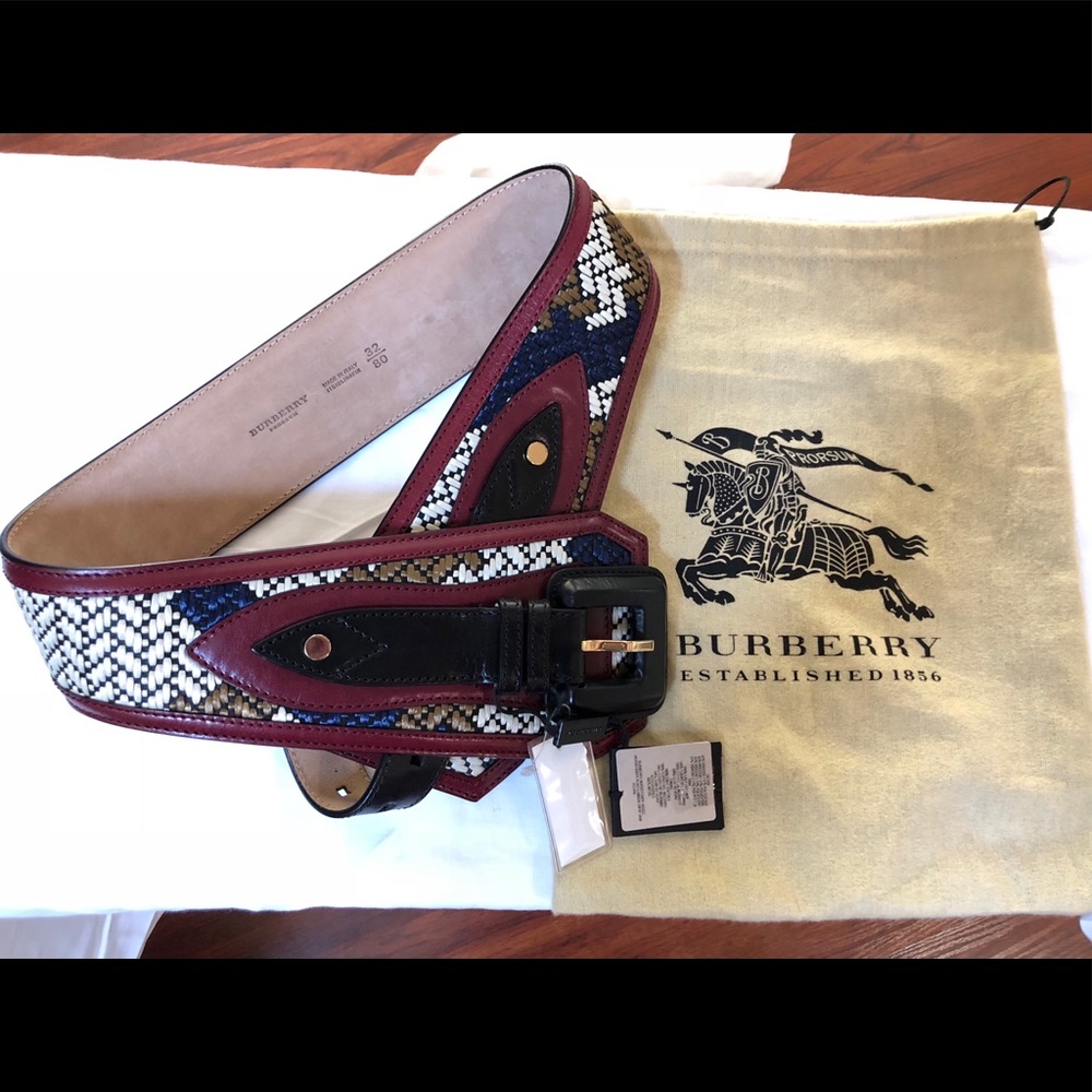 AUTHENTIC BURBERRY LEATHER WAIST BELT